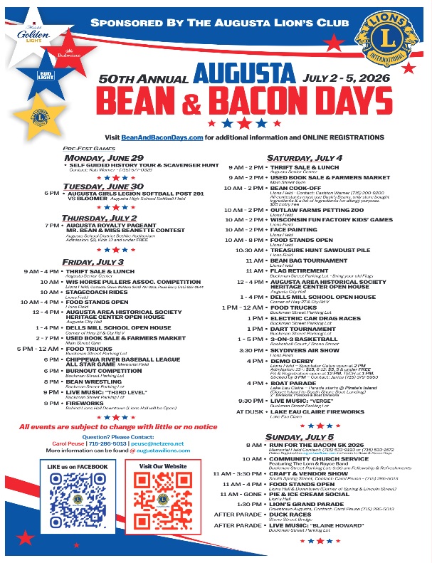 Bean and Bacon Days 2026